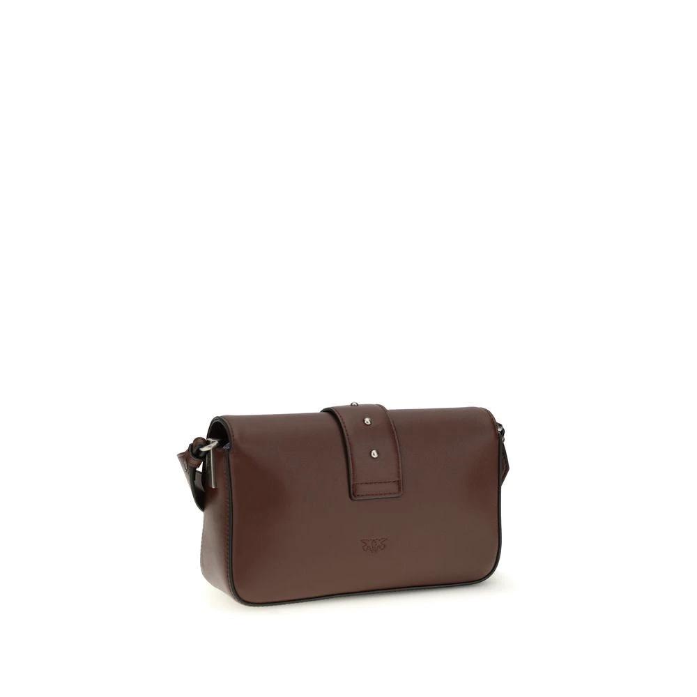 PINKO Braune Kalbsleder Bos Taurus Schultertasche by PINKO