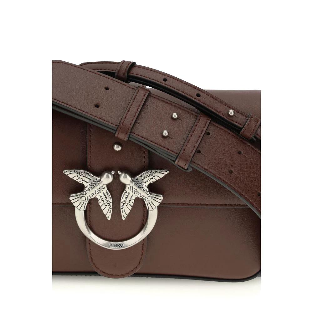 PINKO Braune Kalbsleder Bos Taurus Schultertasche by PINKO