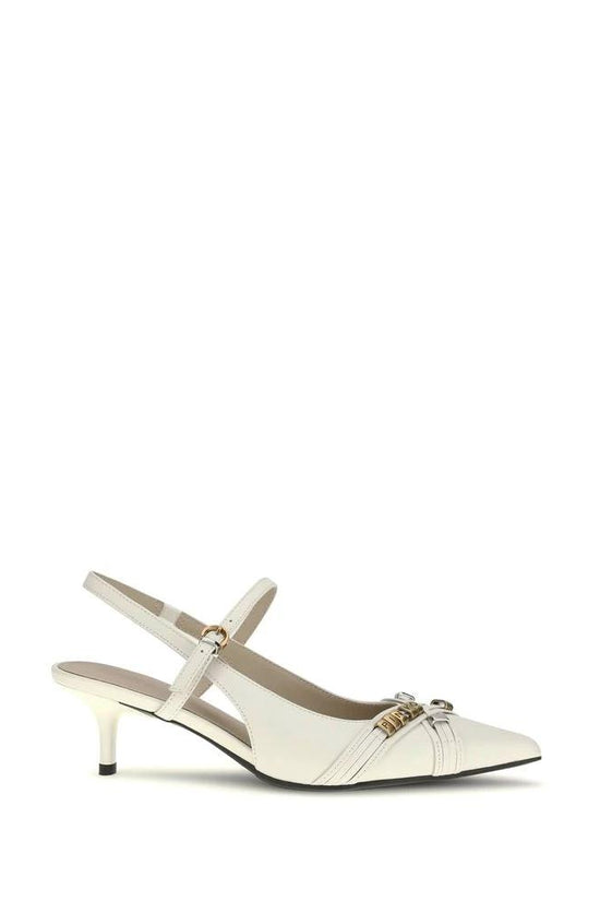 PINKO Weiße Pumps aus Kalbsleder Bos Taurus mit mittelhohem Absatz by PINKO