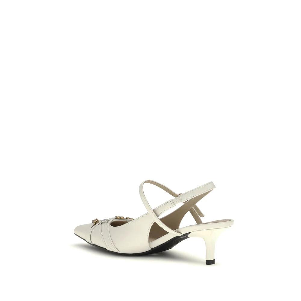 PINKO Weiße Pumps aus Kalbsleder Bos Taurus mit mittelhohem Absatz by PINKO