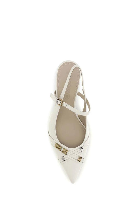 PINKO Weiße Pumps aus Kalbsleder Bos Taurus mit mittelhohem Absatz by PINKO