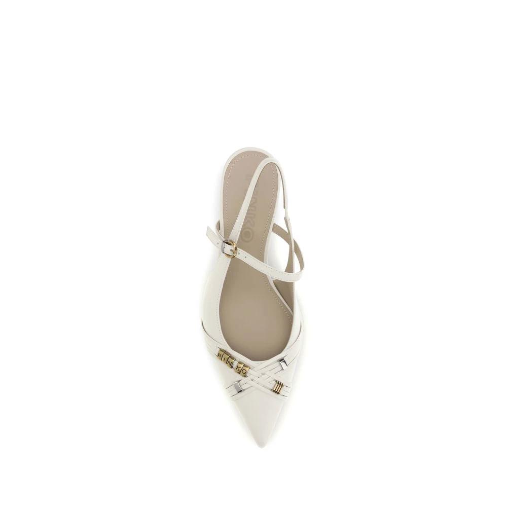 PINKO Weiße Pumps aus Kalbsleder Bos Taurus mit mittelhohem Absatz by PINKO