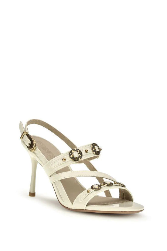 PINKO Beige Kalbsleder Bos Taurus Stiletto-Sandalen by PINKO