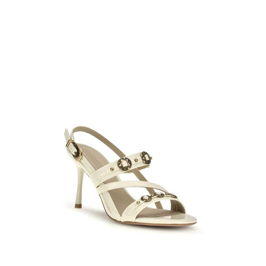 PINKO Beige Kalbsleder Bos Taurus Stiletto-Sandalen by PINKO