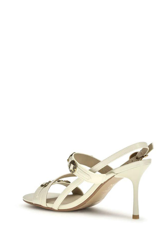 PINKO Beige Kalbsleder Bos Taurus Stiletto-Sandalen by PINKO