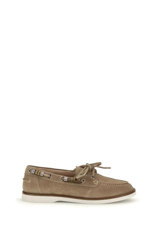 PINKO Beige Kalbsleder Bos Taurus Slipper-Loafer by PINKO