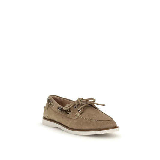 PINKO Beige Kalbsleder Bos Taurus Slipper-Loafer by PINKO