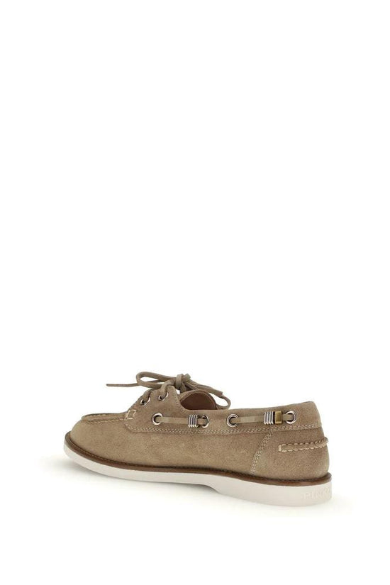 PINKO Beige Kalbsleder Bos Taurus Slipper-Loafer by PINKO