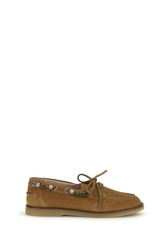 PINKO Braune Kalbsleder Bos Taurus Slipper-Loafer by PINKO