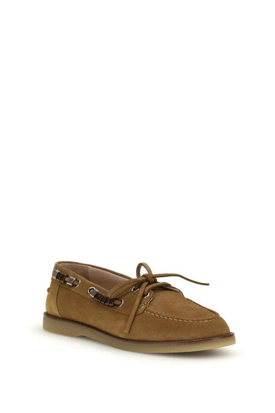 PINKO Braune Kalbsleder Bos Taurus Slipper-Loafer by PINKO