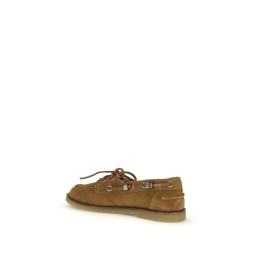 PINKO Braune Kalbsleder Bos Taurus Slipper-Loafer by PINKO