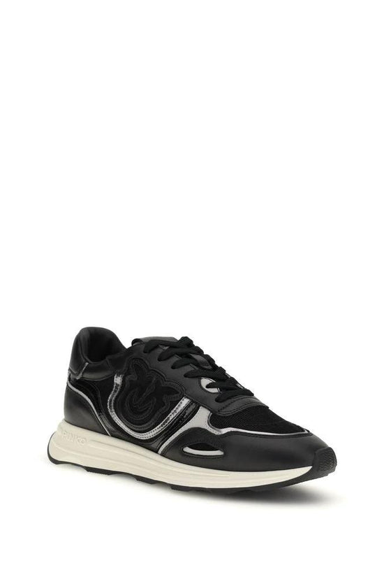PINKO Schwarze Bos Taurus Kalbsleder Sneaker by PINKO