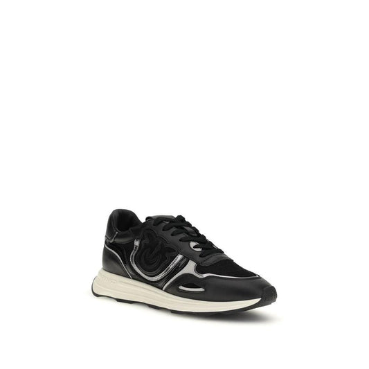 PINKO Schwarze Bos Taurus Kalbsleder Sneaker by PINKO