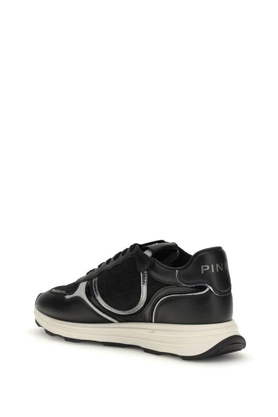 PINKO Schwarze Bos Taurus Kalbsleder Sneaker by PINKO