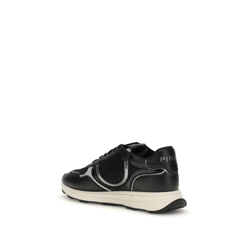 PINKO Schwarze Bos Taurus Kalbsleder Sneaker by PINKO