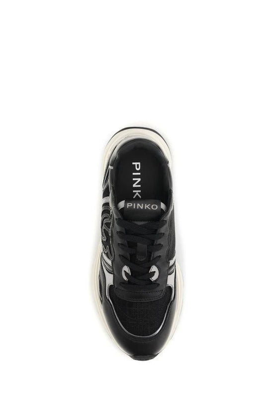 PINKO Schwarze Bos Taurus Kalbsleder Sneaker by PINKO
