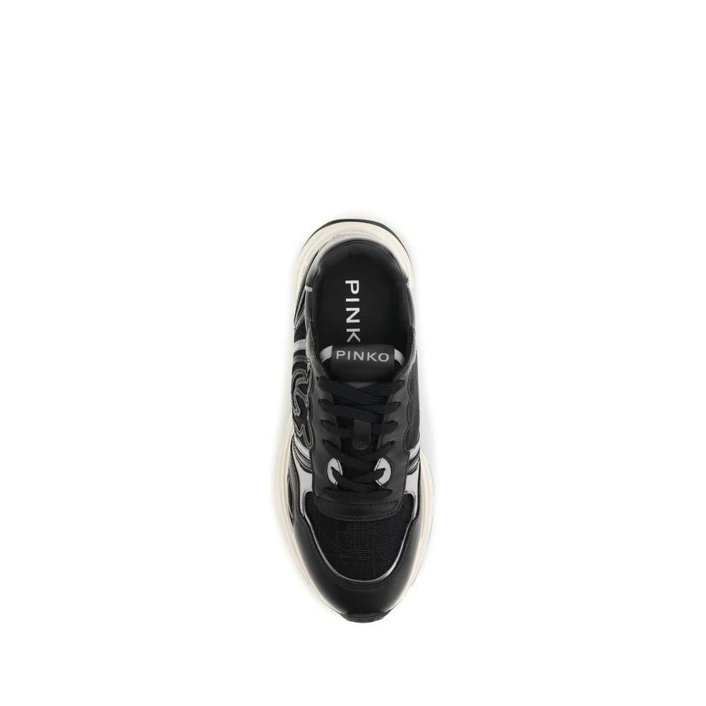 PINKO Schwarze Bos Taurus Kalbsleder Sneaker by PINKO