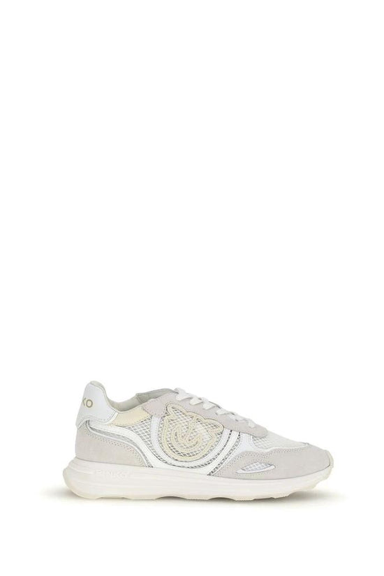 PINKO Weiße Bos Taurus Kalbsleder Athletic Sneaker by PINKO