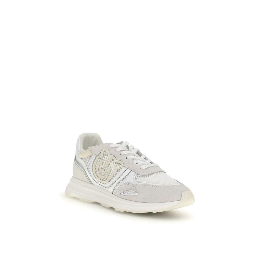 PINKO Weiße Bos Taurus Kalbsleder Athletic Sneaker by PINKO