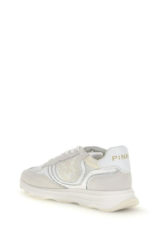PINKO Weiße Bos Taurus Kalbsleder Athletic Sneaker by PINKO