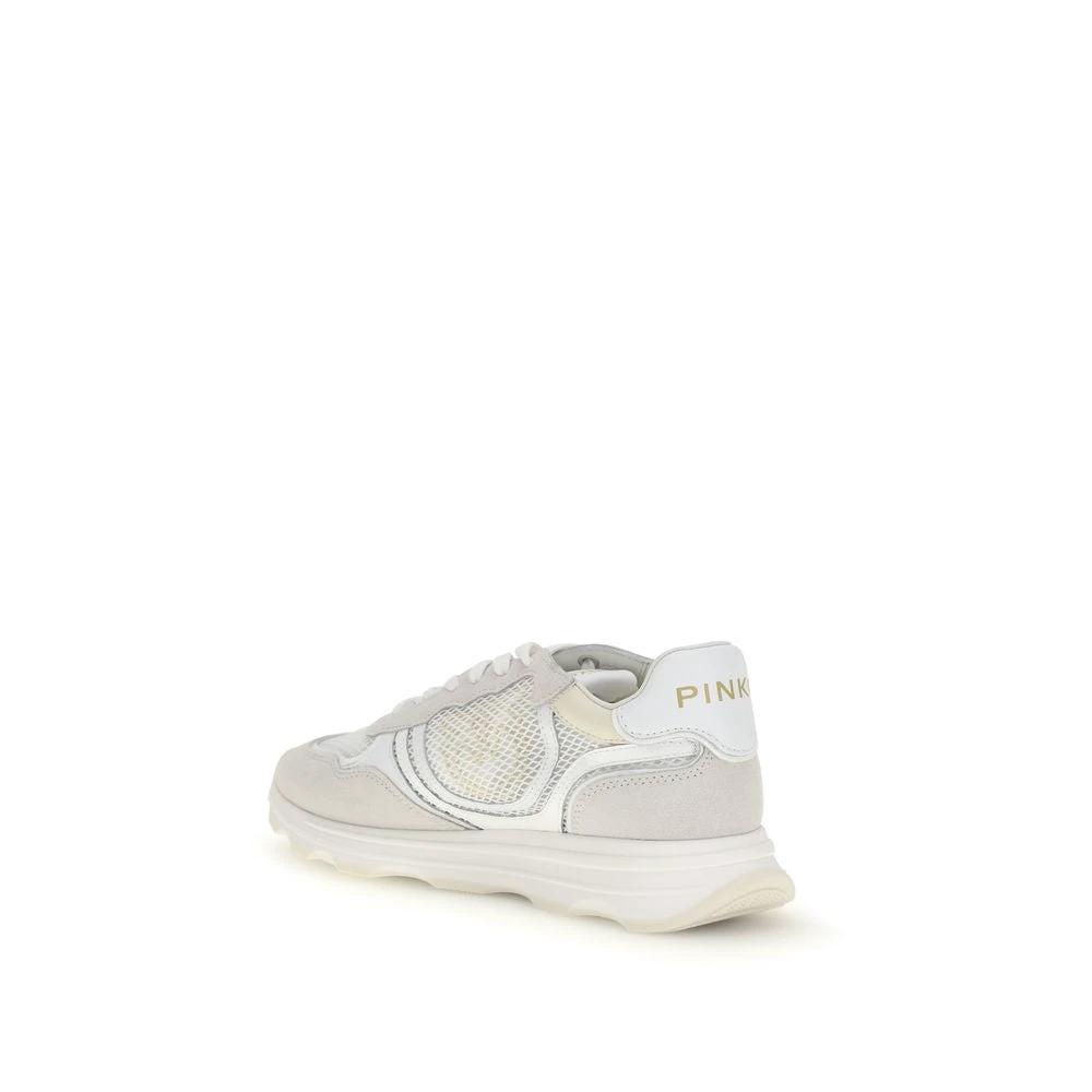PINKO Weiße Bos Taurus Kalbsleder Athletic Sneaker by PINKO