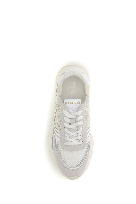 PINKO Weiße Bos Taurus Kalbsleder Athletic Sneaker by PINKO