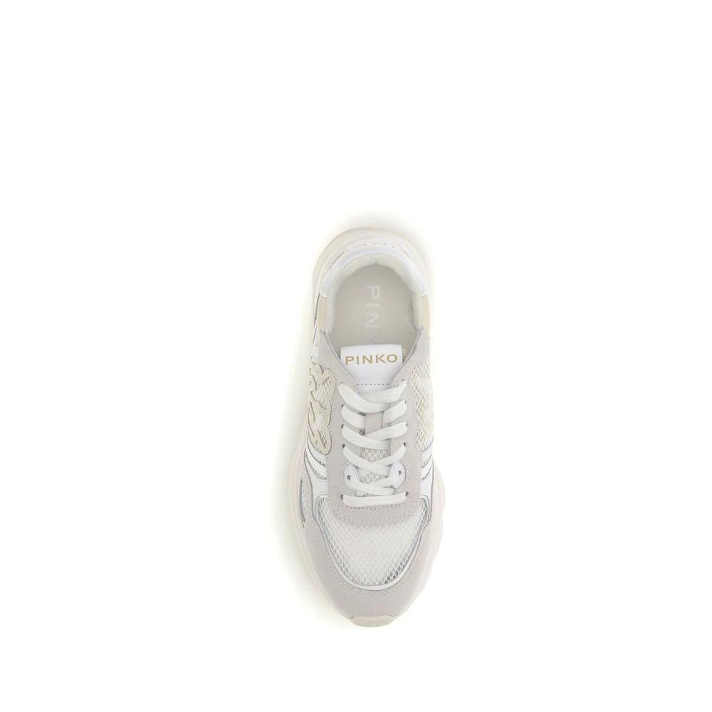 PINKO Weiße Bos Taurus Kalbsleder Athletic Sneaker by PINKO