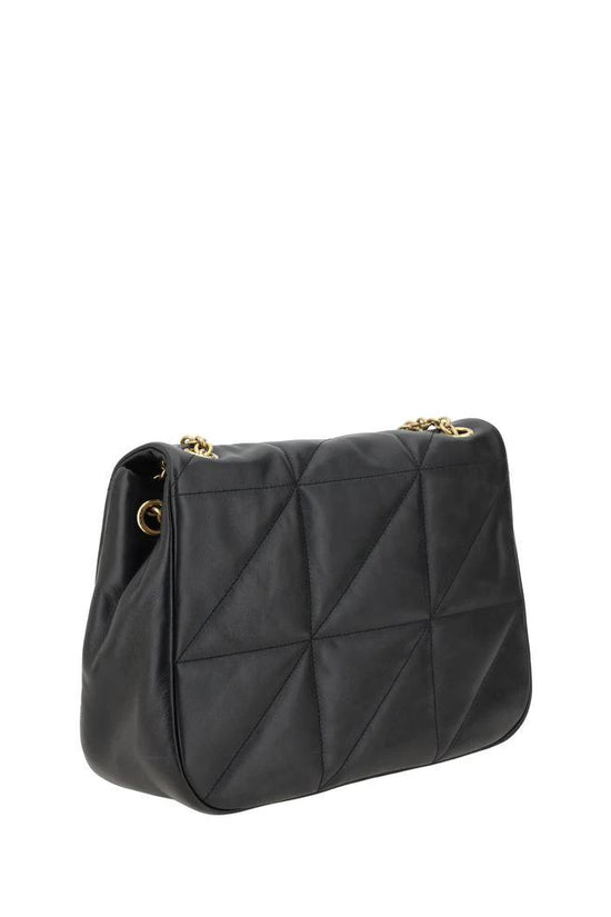 Saint Laurent Schwarze Bos Taurus Kalbsleder Schultertasche by Saint Laurent