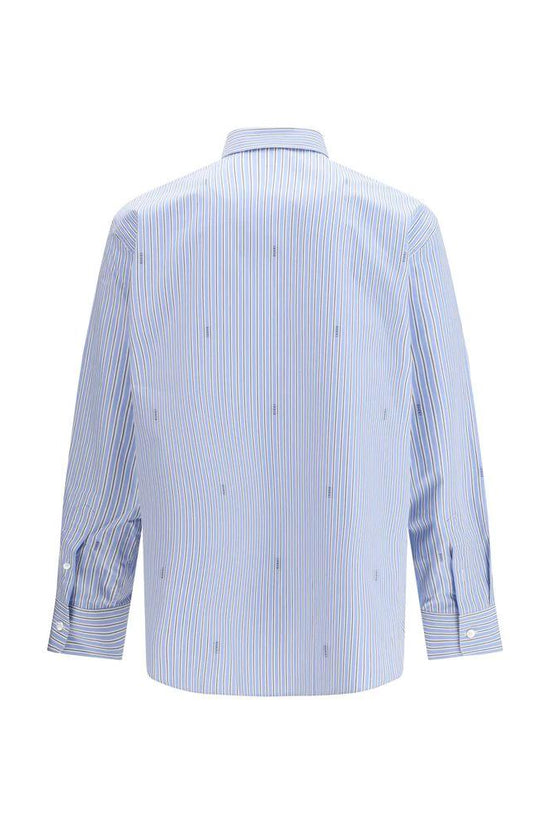 Gucci Blaues Baumwollhemd mit Muster by Gucci