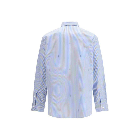 Gucci Blaues Baumwollhemd mit Muster by Gucci