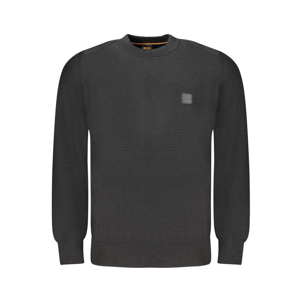 Hugo Boss Schwarzer Baumwollpullover für Herren by Hugo Boss