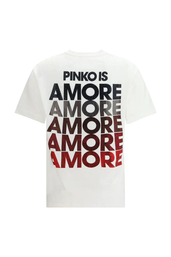 PINKO Weißes Baumwoll-T-Shirt by PINKO