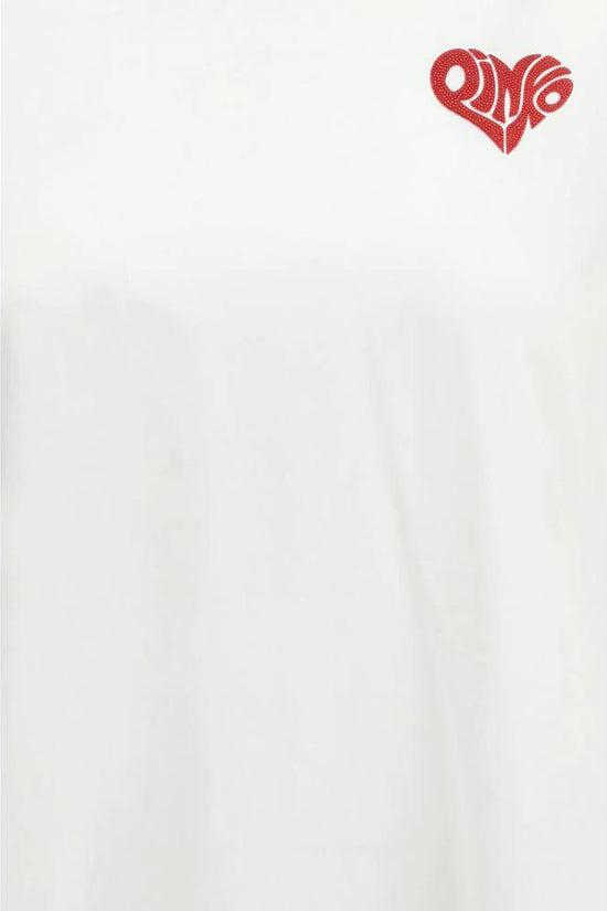 PINKO Weißes Baumwoll-T-Shirt by PINKO