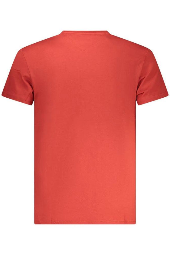 Tommy Hilfiger Rotes Baumwoll-T-Shirt für Herren by Tommy Hilfiger