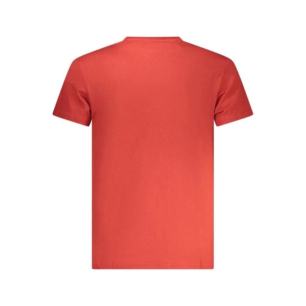 Tommy Hilfiger Rotes Baumwoll-T-Shirt für Herren by Tommy Hilfiger