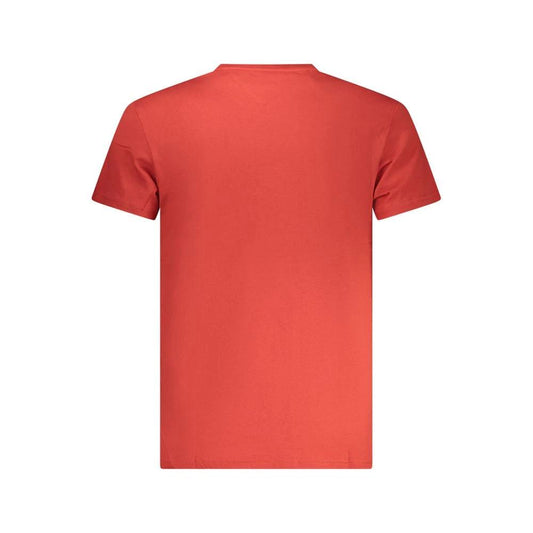 Tommy Hilfiger Rotes Baumwoll-T-Shirt für Herren by Tommy Hilfiger