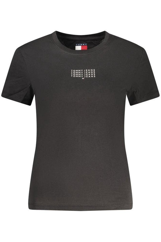 Tommy Hilfiger Schwarzes Baumwoll-T-Shirt für Damen by Tommy Hilfiger