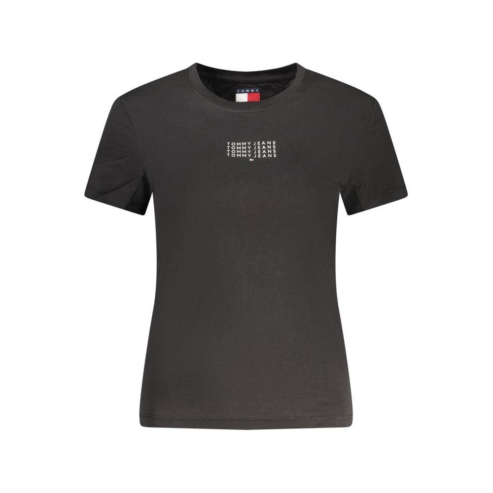 Tommy Hilfiger Schwarzes Baumwoll-T-Shirt für Damen by Tommy Hilfiger