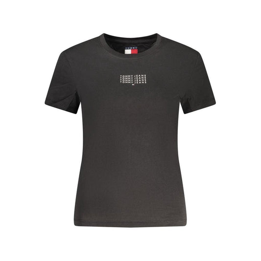 Tommy Hilfiger Schwarzes Baumwoll-T-Shirt für Damen by Tommy Hilfiger