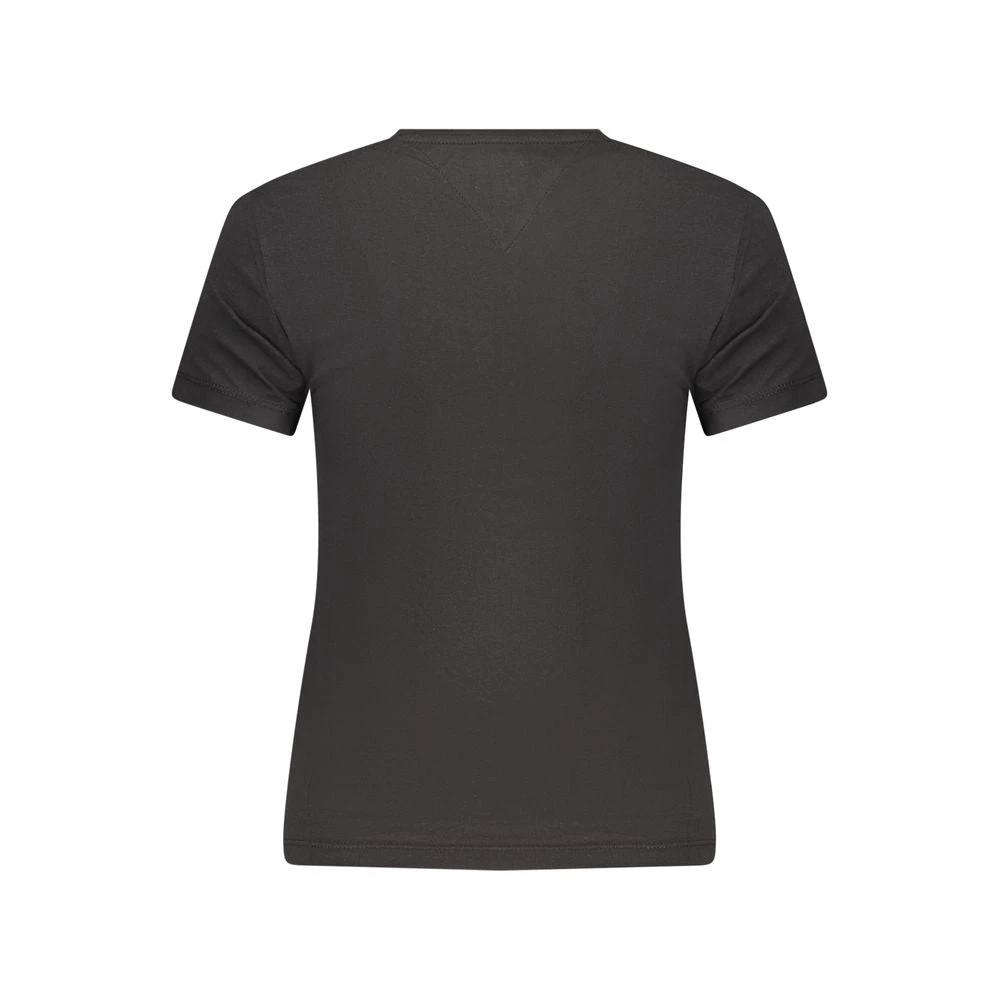 Tommy Hilfiger Schwarzes Baumwoll-T-Shirt für Damen by Tommy Hilfiger