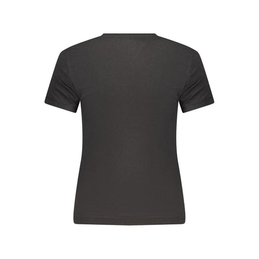 Tommy Hilfiger Schwarzes Baumwoll-T-Shirt für Damen by Tommy Hilfiger