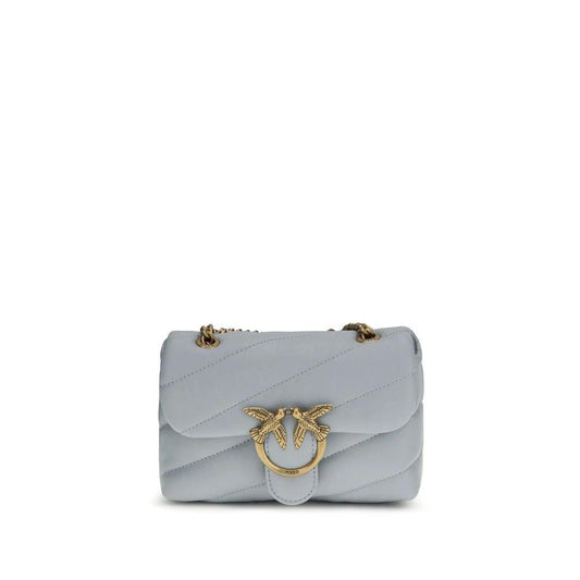 PINKO Schultertasche aus blauem Kalbsleder Bos Taurus by PINKO