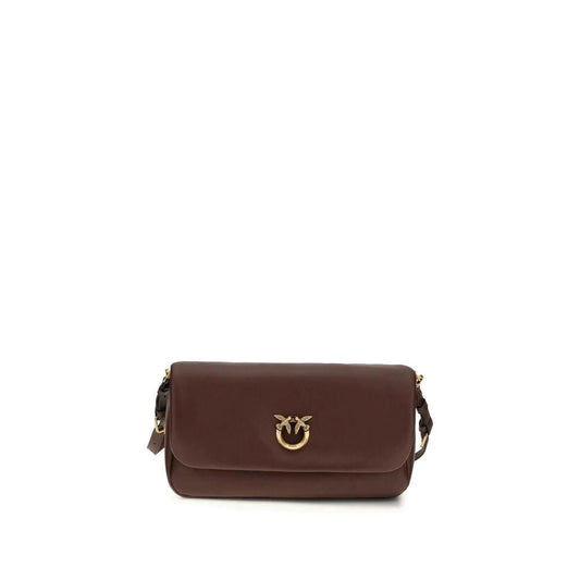 PINKO Braune Kalbsleder Bos Taurus Umhängetasche by PINKO