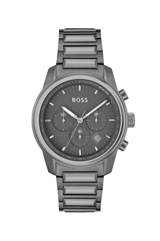 Hugo Boss Graue Edelstahl-Kleideruhr by Hugo Boss