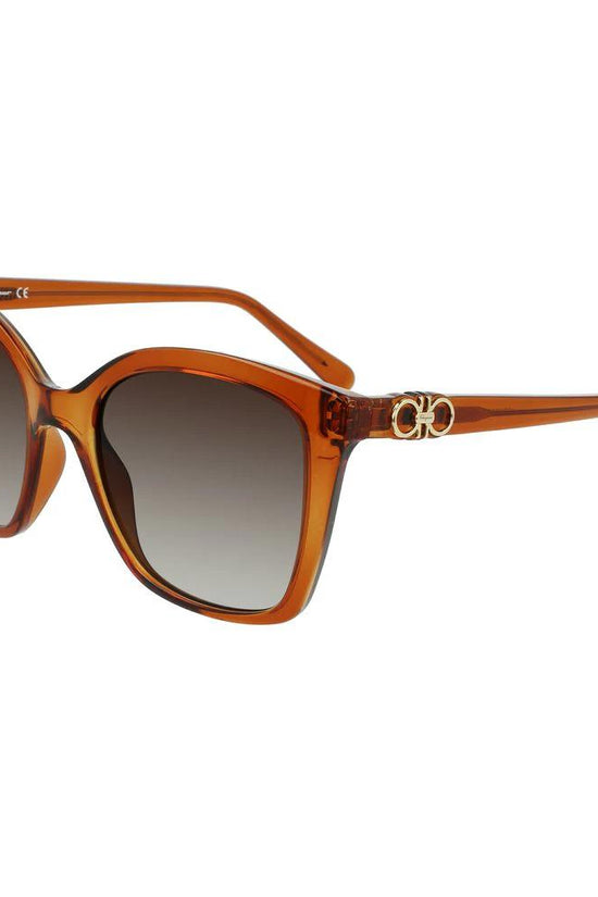 Ferragamo Braune Spritzguss-Sonnenbrille by Ferragamo