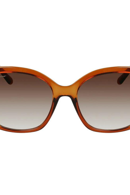 Ferragamo Braune Spritzguss-Sonnenbrille by Ferragamo