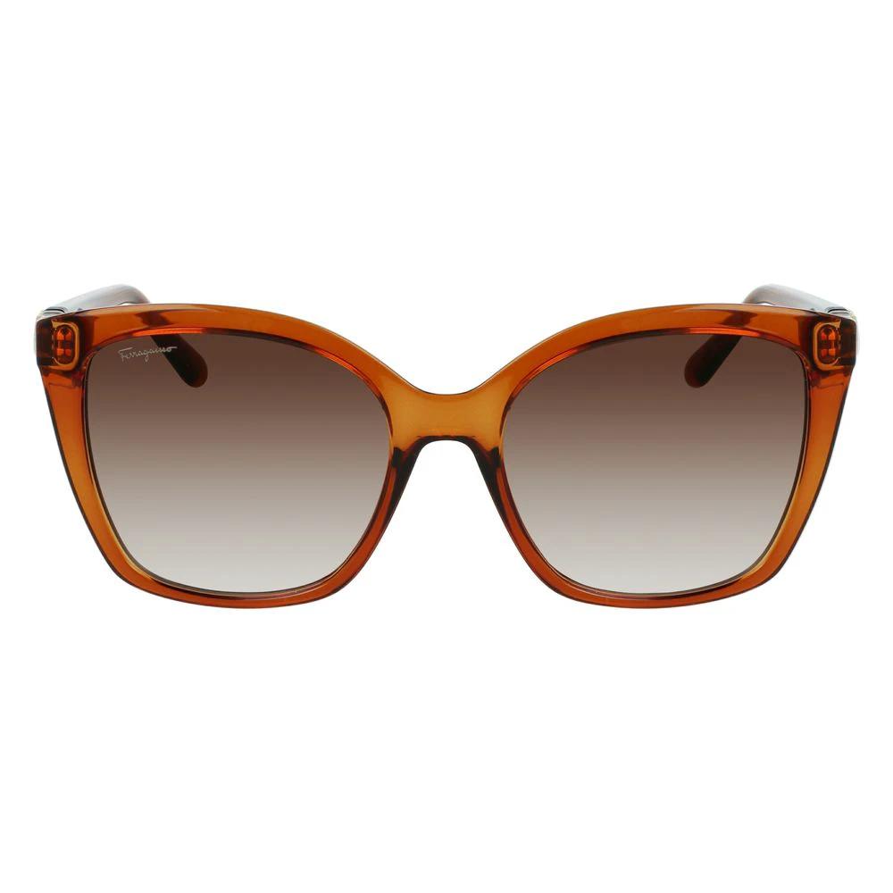 Ferragamo Braune Spritzguss-Sonnenbrille by Ferragamo