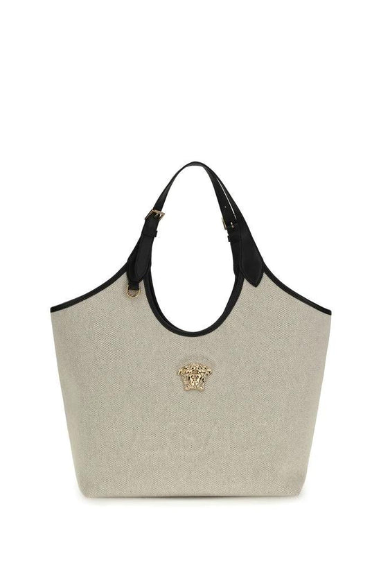 Versace Beige Cotton Shoulder Bag by Versace