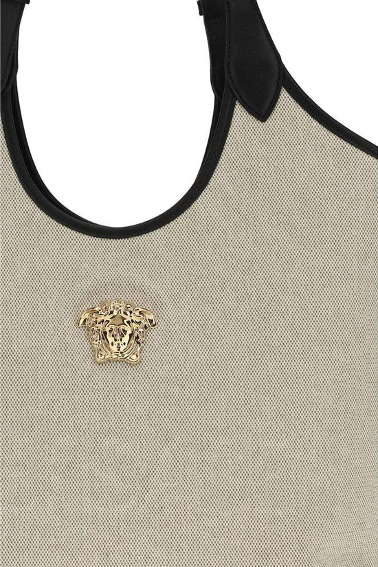 Versace Beige Cotton Shoulder Bag by Versace