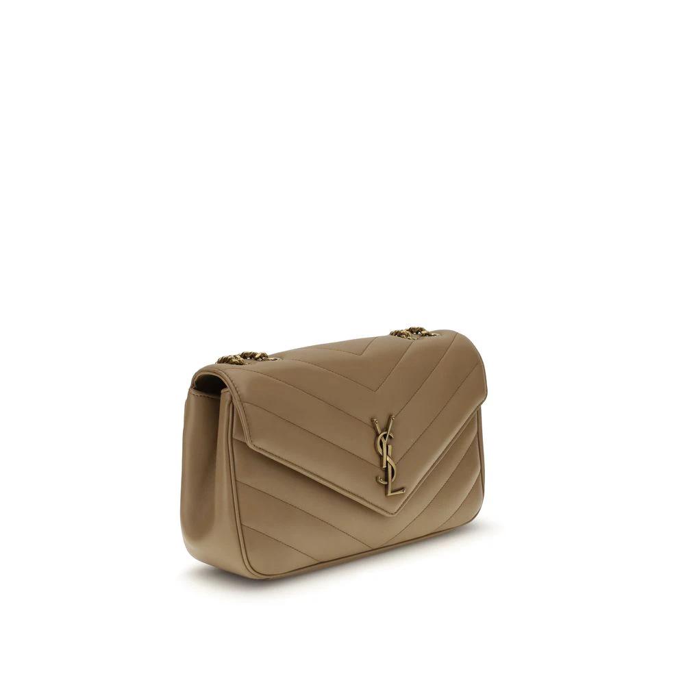 Saint Laurent Beige Kalbsleder Bos Taurus Schultertasche by Saint Laurent